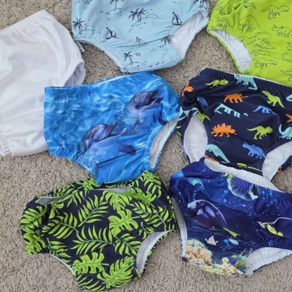 Set of 7 Reusable Baby Swim Diapers, size 3T